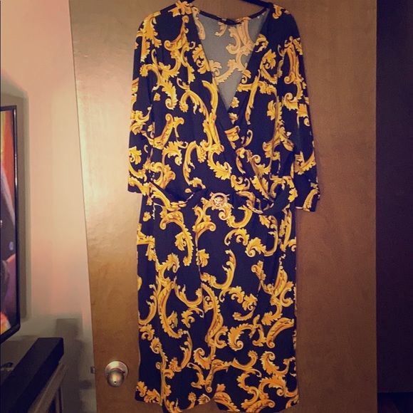 versace wrap dress